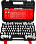 160 Piece JIC And ORFS Hydraulic Cap And Plug Kit For Hose Tube And Pipe Fittings With Precision Threading in case