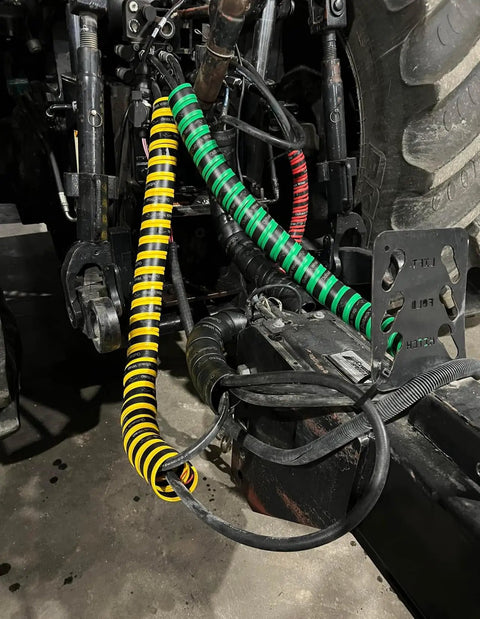 Hydraulic Hose Management Protector And Tagging Wrap For Farming And Agricultural Gear Tractors Harvesters Planters And Sprayers Green 4 Foot Heavy Duty Hose Bundle Shield Keeps Your Hoses Safe And Organized