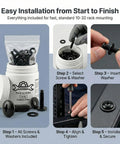 Heavy Duty Rack Screws 10-32 With Nylon Washers Set installation steps guide, carbon steel screws in packaging and in use