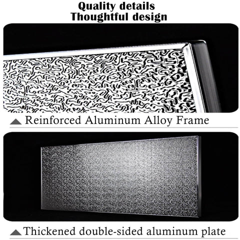Reinforced Aluminum Alloy Frame and thickened double-sided aluminum plate, part of Heavy Duty Stainless Steel Heat Shield For Fridge And Oven.