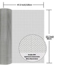 20 Mesh Stainless Steel Window And Door Mesh Screen Roll 15.7x47.2 Inches With 1mm Openings, product dimensions and detail view