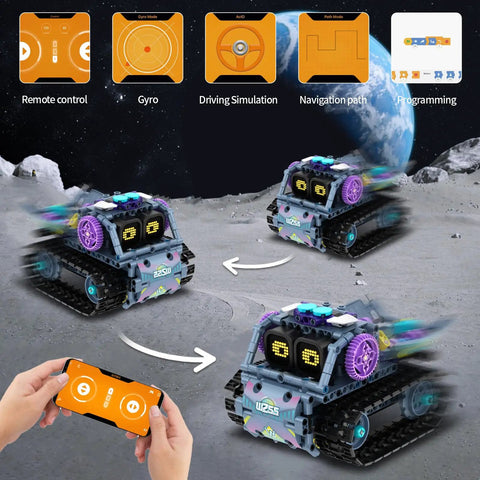 3In1 Remote And App Controlled STEM Robot Building Kit For Kids 6 To 14 433 Pcs Building Blocks Set With LED Dynamic Eyes And Fun Sounds rock robot truck
