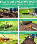 Heavy Duty Bow Rake With 17 Tines And 55 Inch Adjustable Wooden Handle Built To Last For Lawn Care, soil leveling, leaf gathering