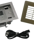 RB10 Register Booster Fan For 4X10 Registers Easy Install Quiet 50 Percent Reduction Over Prop Fans 75 CFM Plug In 120V shown unpacked