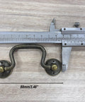 Antique Bronze Bail Pull Handles 10Pcs Cabinet Pulls For Wardrobe Dresser Cupboard And Drawer Decor Knobs with 88mm length on caliper