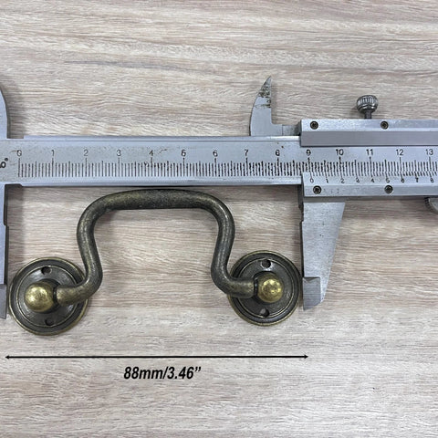 Antique Bronze Bail Pull Handles 10Pcs Cabinet Pulls For Wardrobe Dresser Cupboard And Drawer Decor Knobs with 88mm length on caliper