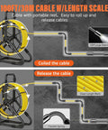 Dope Sewer Camera 100Ft Kit With 5 Inch HD 1080P Display Built In DVR 32GB Memory 5000mAh Battery Pipe Inspection Tool for coiled cable reel