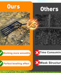 Comparison of Heavy Duty Lawn Leveling Rake with Four Spiked Wheels and Smooth Roller vs standard rake on grass