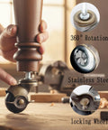 Heavy Duty 1.5 Inch Ball Casters With Secure Lock Brake Furniture Movers Set Of 4 Smooth Polyurethane Rollers focusing on 360° rotation and locking wheel.