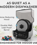 Ultra Quiet Rock Tumbler Kit For Kids And Adults, 2 Pound Barrel With Rocks Grit GemFoam And Patent Pending Polishing System shown indoors