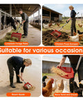 4-in-1 use of 2-In-1 Chicken Poop Scooper And Rake With Adjustable Angle And Handle Sand Sifter Shovel for various farm tasks