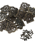 Butterfly Hinges 10 Pack Zinc Alloy for Wooden Boxes and Small Cabinets Thickened Retro Miniature Furniture Hardware by ULDIGI
