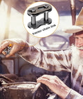 Man installing 5 Pack 60 Roller Chain Connecting Links Beefy Master Connector Link for ANSI 60 Chains on tractor engine