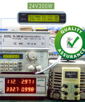 Testing equipment displaying Go-To 300W LED Driver 24V DC Power Supply IP67 Waterproof LED Transformer with Quality Assurance seal.