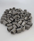 M8 Metric Thread Inserts Built Different 304 Stainless Steel Helicoil Wire Screw Replacement Coil Set, 50 pieces stacked.
