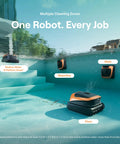 Sora 30 Pool Vacuum Robot 4 In 1 Cleaner for Shallow Areas in vibrant orange cleaning pool floor and walls