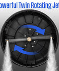 12 Inch Pressure Washer Surface Cleaner Attachment For Up To 2500 PSI with twin rotating jets for efficient cleaning