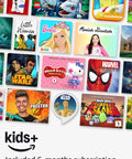 Dope Yet Durable Kids Tablet With A Snappy Eight Inch Hd Display 64 Gb Memory Buttery Smooth Processing Killer Parental Settings Ad Free Entertainment Bundle Slim Armor Case Designed For Big Kids Zero Hassle showing kids+ subscription app icons.