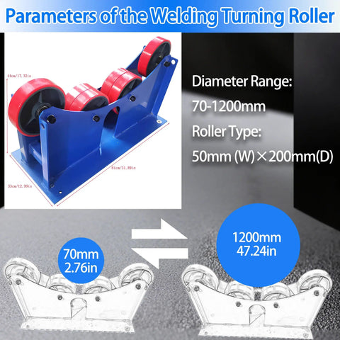 Smooth Sailing Welding Roller Frame With Driven Polyurethane Wheels For Oil Tank Positioner Adjustable Linkage Stands That Dial Right In For Quick Setup And Heavy Duty Work
