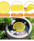 4 Pack Bee Watering Station For Garden 7.87 Inch Pollinator Watering Station And Butterfly Feeder in stone bowl.