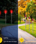 Solar Powered Driveway Markers Pack Of 10 Reflective Red Go To Lights for night visibility and weatherproof safety