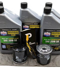 5 Quart 20W-50 Hydrostatic Transmission Fluid Change Kit With 2 Filters, Oil Absorbent Pad And Oil Funnel displayed