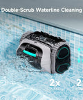 Cordless 4 In 1 Pool Cleaner For Inground And Above Ground Pools Up To 1614 Sq Ft With Wall Waterline Cleaning in pool