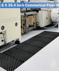 Heavy Duty Anti Fatigue Drainage Mat 82 By 35 Inch For Kitchens And Wet Areas, Non Slip Rubber Floor Mat With Efficient Drainage Holes