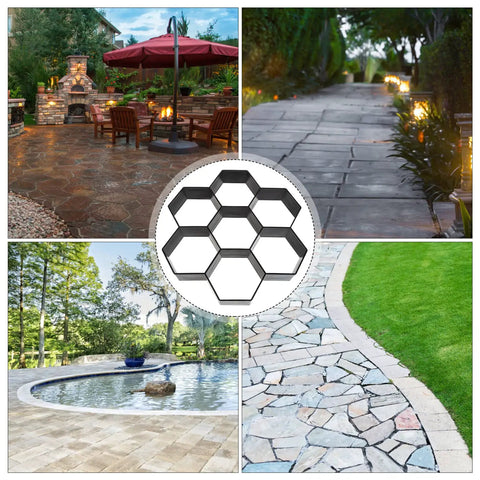 DIY Garden Paving Molds Irregular Concrete Paver Molds For Walkways Patios And Lawn Areas Heavy Duty Plastic Easy To Use