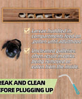 Cross-section of wood with bee larvae, adult bee, and brush from Three In One Carpenter Bee Holes Repair Kit With Small Medium And Large Wood Hole Plugs Corks Set For Fast Three Step Fix Of Carpenter Bee Damage In Wood Includes Flexible Tunnel Brush For Clean Out