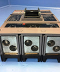 Top Dollar 600 Amp Three Pole Molded Case Circuit Breaker showing front view with three poles and control panel, built for heavy industry.