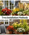 Solar Drip Irrigation System For Gardens And Greenhouses DIY Automatic Drip Kit with 8W solar panel, wall and floor mounting
