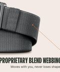 Close-up of Stretch Nylon EDC Belt With Magnetic Buckle For Everyday Carry Golf Tactical Work And Holster Use Ultralight Comfort