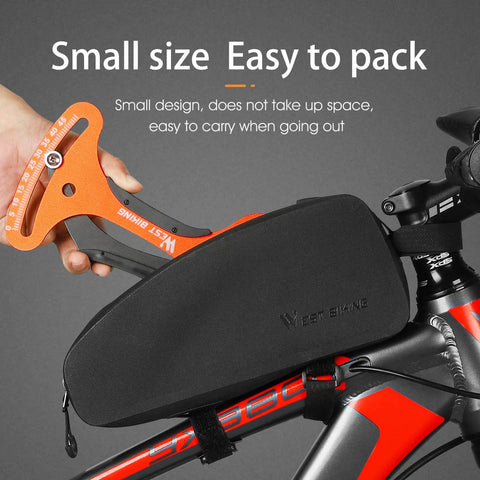 Must Have Pro Grade Aluminum Spoke Tension Meter For Bikes, Durable Wheel Tension Tool In Yellow, small and easy to pack