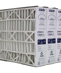 Air Bear 20 x 25 x 5 Inch MERV 8 High Performance Air Purifier Filter Replacement For Air Bear Supreme Right Angle And Cub Air Cleaner Purification Systems Three Pack showing side view and packaging.