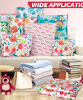 Durable 6x9 Floral Poly Mailers 100 Pack for Shipping Waterproof Tear Resistant Mailing Bags displayed with various items.