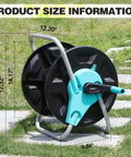 Garden Hose Reel Cart Holds Fifty To One Hundred Thirty Feet Of Five Eighth Inch Hose, Wall Mounted Portable