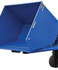 Heavy Duty Steel Self Dumping Hopper Forklift Tote Bucket Attachment Five Cubic Yards Six Thousand Lb Capacity Automatic Side Dumper view with open top