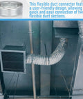 12 Inch Heavy Duty Duct Coupler For HVAC Systems Flexible Galvanized Steel Straight Dryer Vent Connector Easy Fit