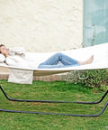Universal 2 Person Hammock Stand For Outdoor Use Adjustable Double Heavy Duty Powder Coated Steel Frame 600 Lbs Capacity