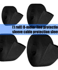 Heavy Duty Nylon Cable Protector Sleeve For Wire Harnesses, 8-meter flexible braided cord cover in black roll.