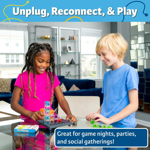 Children playing Gravity Maze Falling Marble Logic Game For Kids 8 To 12 A Brainy STEM Puzzle Toy, enhancing critical thinking skills.