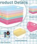 Six Pack Plastic Turn In Paper Trays Set in pastel colors stacked for classroom storage and office organization