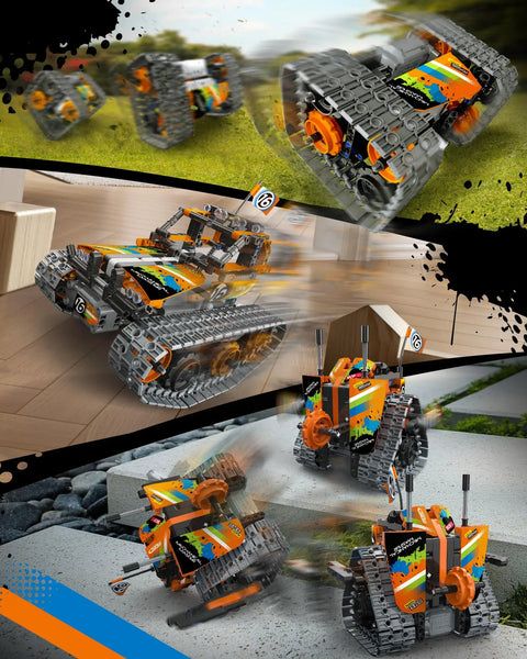 Five In One STEM Remote Control Building Kit With 392 Pieces For Kids Ages 6 12 Build A Tank Robot ATV And More DIY Science Toys