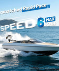 Inflatable boat powered by Powerful 4 Stroke 4HP Outboard Motor Short Shaft With CDI Ignition And Wind Cooling For Inflatable Boats And Yachts