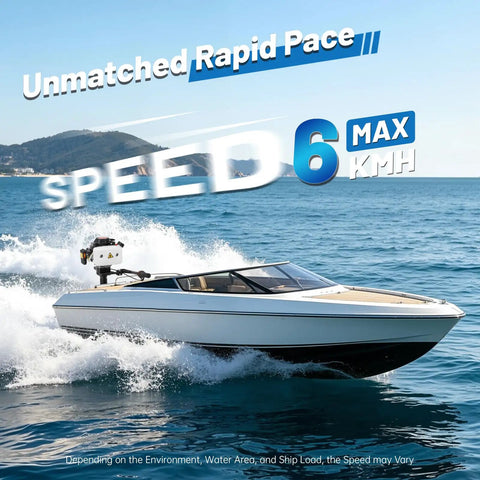 Inflatable boat powered by Powerful 4 Stroke 4HP Outboard Motor Short Shaft With CDI Ignition And Wind Cooling For Inflatable Boats And Yachts