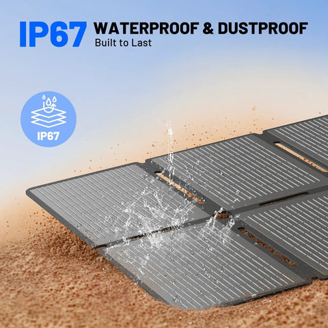 100W Portable Folding Solar Panel Kit For Power Stations And RVs 24 Percent High Efficiency Eight Fold IP67 Waterproof