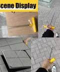 Heavy Duty Manhole Hook Lifter Tool For No Sweat Drain Lid Raising and Tough As Nails Trampoline Spring Retrieval Featuring Premium Stainless Steel Design. Displayed with ergonomic yellow handle and stainless steel body.