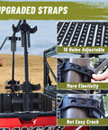 UTV Hunting Tool Holder Rack for Cargo Bed Universal Adjustable SXS Gear Mount on Polaris Ranger with upgraded straps