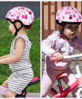 Toddler wearing bike helmet with strong PC shell and thick EPS foam, CPSC 1203 and ASTM F1447 certified, ages 1 to 8